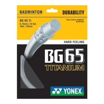 BG 65Ti Badminton Strings  -  White