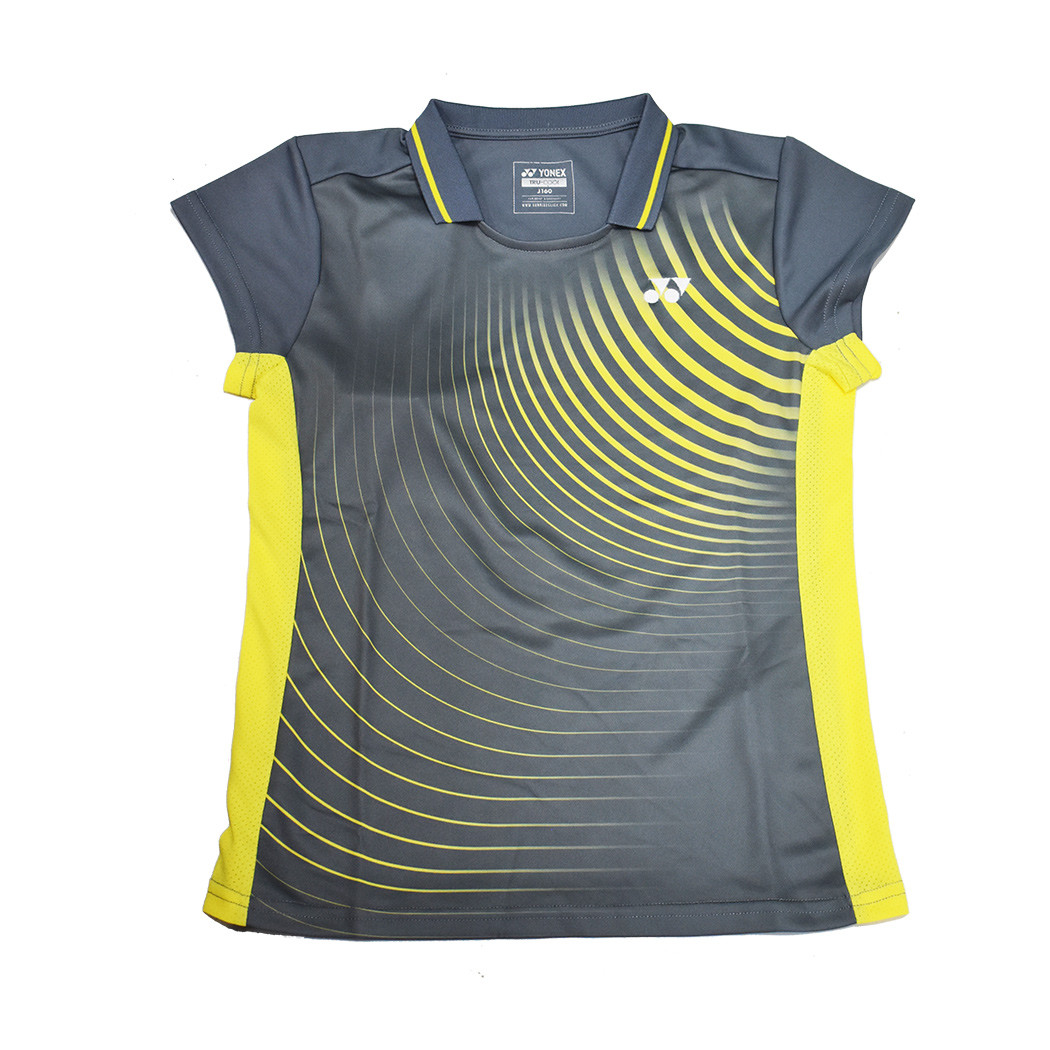 Yonex RJ-G017-1236-30L-18-S T-Shirt - J-130, Grey, Yellow, Kids
